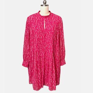 Hobbs London Dominica Shift Dress Pink Chiffon Flowy Pockets U.S Women’s Sz 10